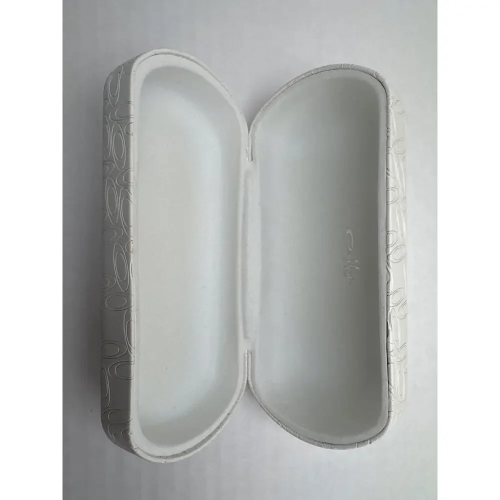 Oakley Sunglasses Hard Clamshell Case White Embossed Logo Large